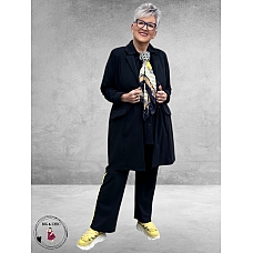 Only-m Travel Broek Navy/Geel Pijping